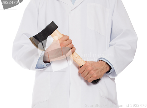 Image of Evil medic holding a small axe