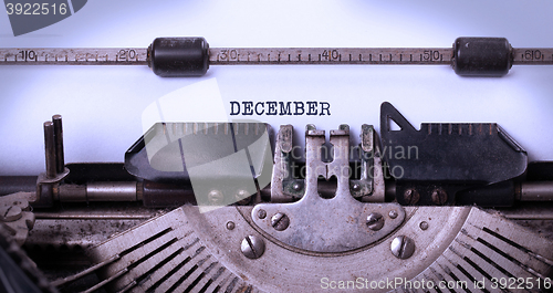 Image of Old typewriter - December