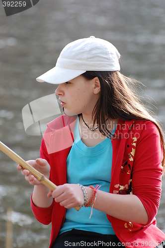 Image of Girl fishing