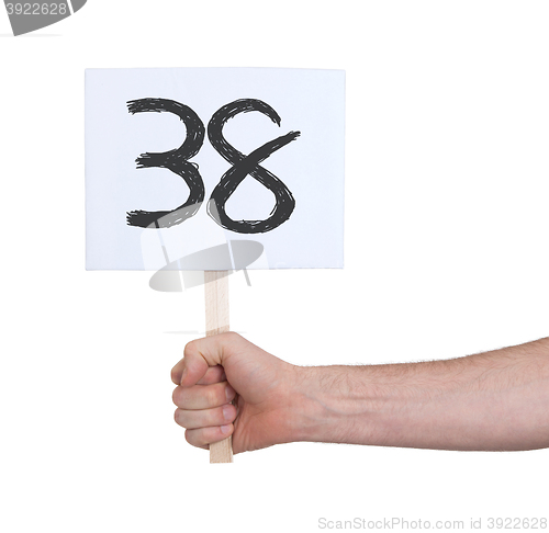 Image of Sign with a number, 38