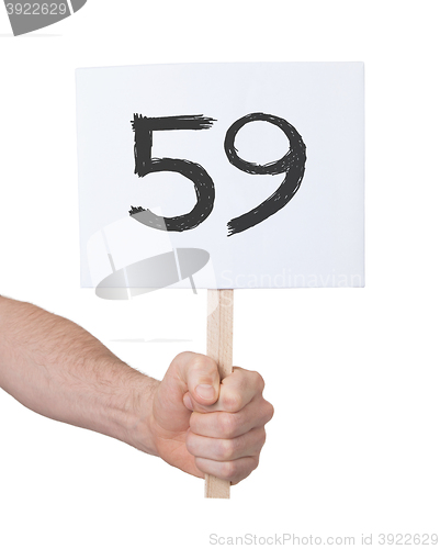 Image of Sign with a number, 59