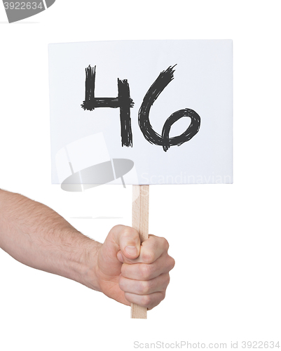 Image of Sign with a number, 46