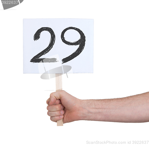 Image of Sign with a number, 29
