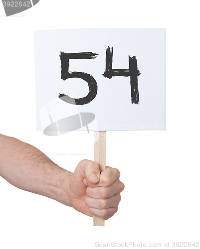 Image of Sign with a number, 49