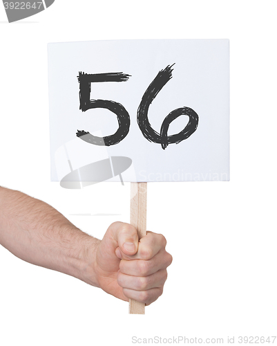 Image of Sign with a number, 56