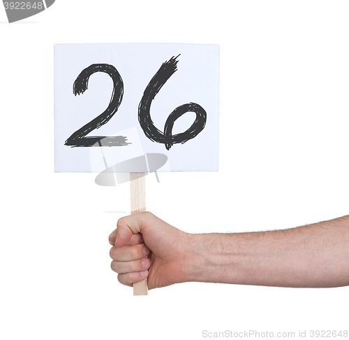 Image of Sign with a number, 26