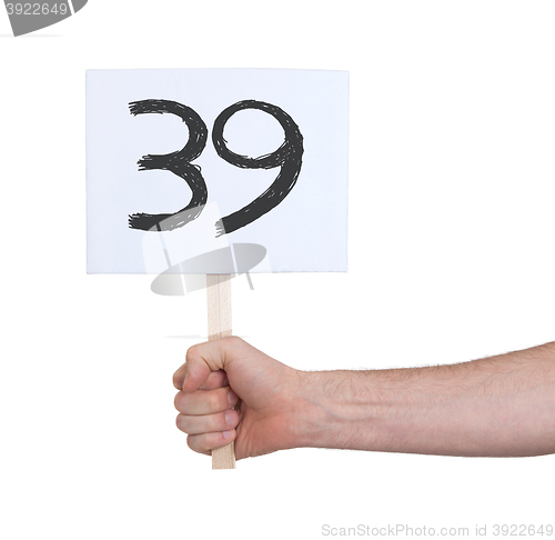 Image of Sign with a number, 39