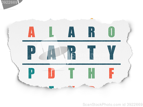 Image of Holiday concept: Party in Crossword Puzzle