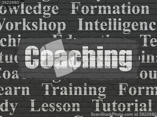 Image of Studying concept: Coaching on wall background