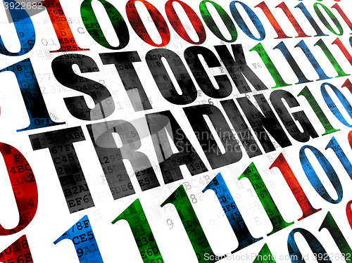 Image of Finance concept: Stock Trading on Digital background