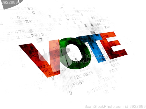 Image of Politics concept: Vote on Digital background