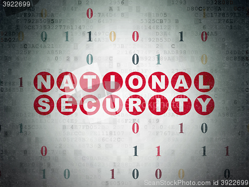 Image of Safety concept: National Security on Digital Data Paper background