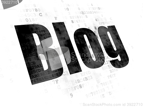 Image of Web design concept: Blog on Digital background