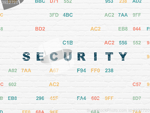 Image of Privacy concept: Security on wall background