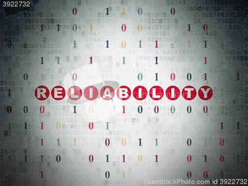 Image of Finance concept: Reliability on Digital Data Paper background