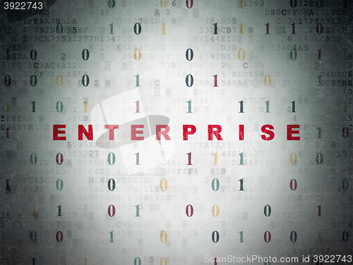 Image of Business concept: Enterprise on Digital Data Paper background