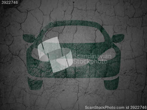 Image of Tourism concept: Car on grunge wall background