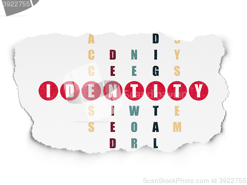 Image of Safety concept: Identity in Crossword Puzzle