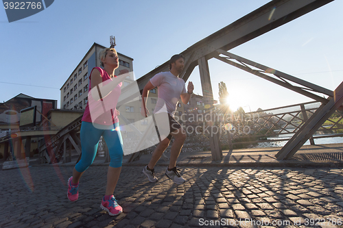 Image of couple jogging