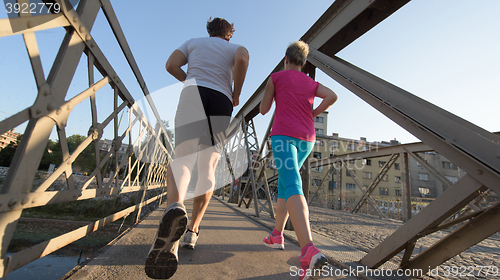 Image of couple jogging