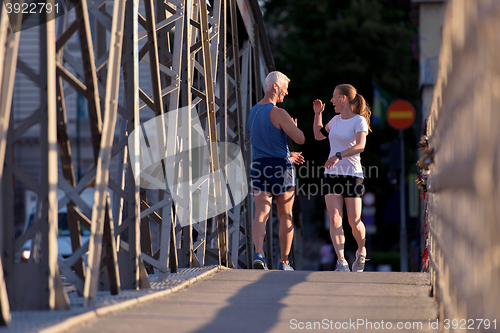 Image of couple congratulate and happy to finish