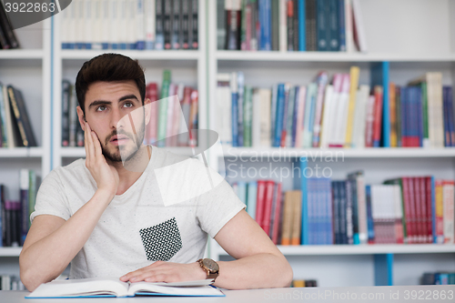 Image of student study  in school library