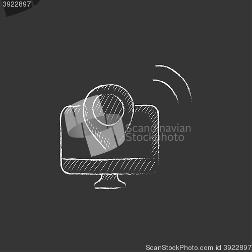 Image of Navigation. Drawn in chalk icon.