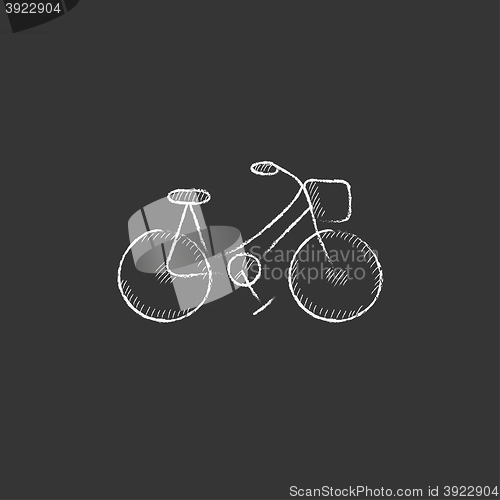 Image of Bicycle. Drawn in chalk icon.