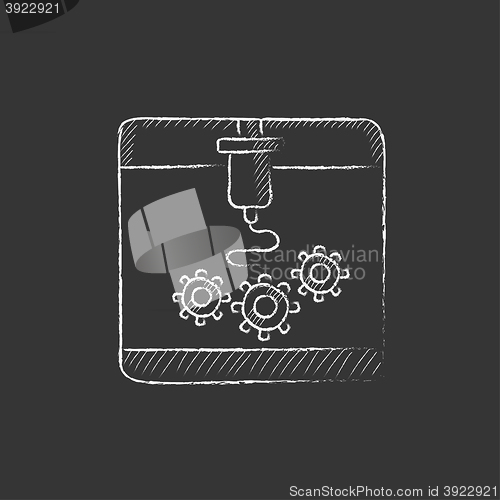 Image of Tree D printing. Drawn in chalk icon.