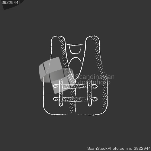 Image of Life vest. Drawn in chalk icon.