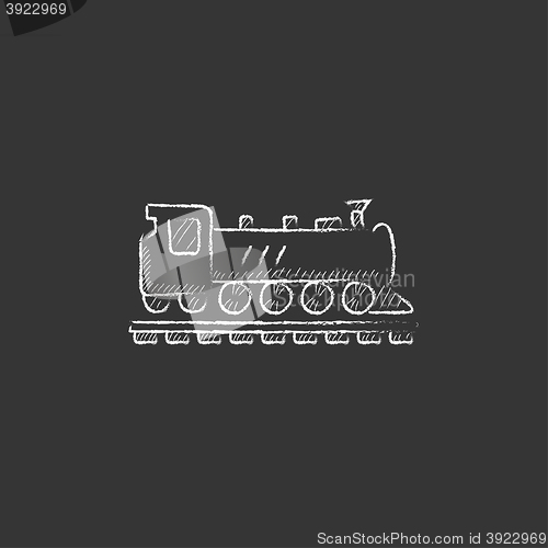 Image of Train. Drawn in chalk icon.