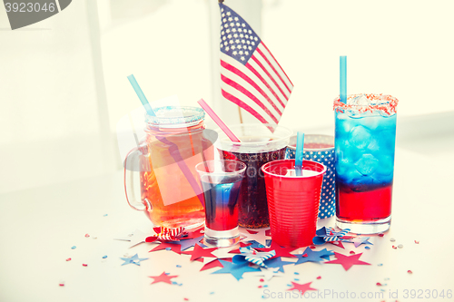 Image of drinks on american independence day party