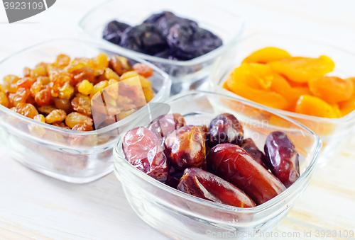 Image of dried apricots, raisins and dates