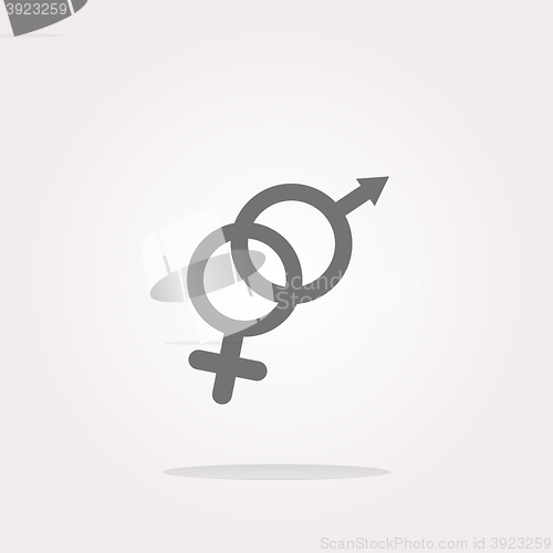 Image of vector icon web button with male female symbol