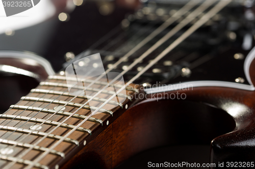 Image of Electric guitar detail shots