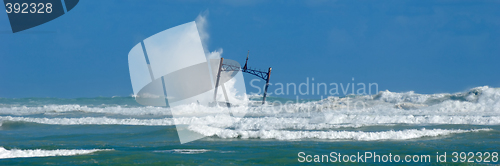 Image of Storm at sea and ship wreck