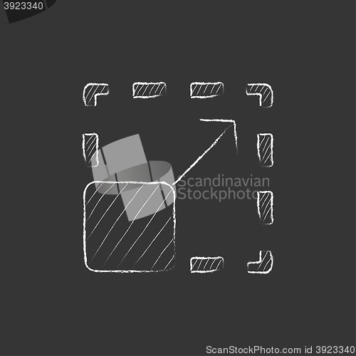 Image of Scalability. Drawn in chalk icon.