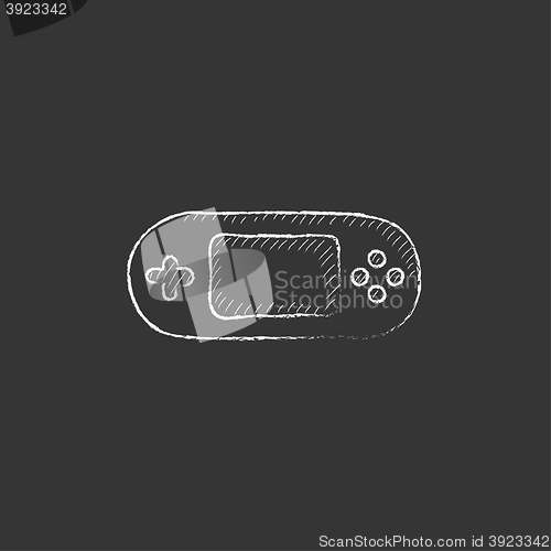 Image of Game console gadget. Drawn in chalk icon.
