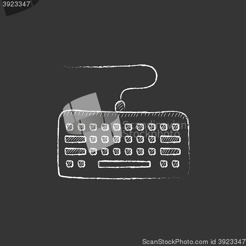 Image of Keyboard. Drawn in chalk icon.