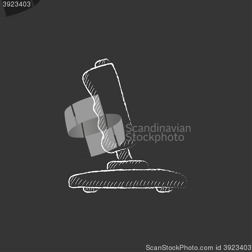 Image of Joystick. Drawn in chalk icon.
