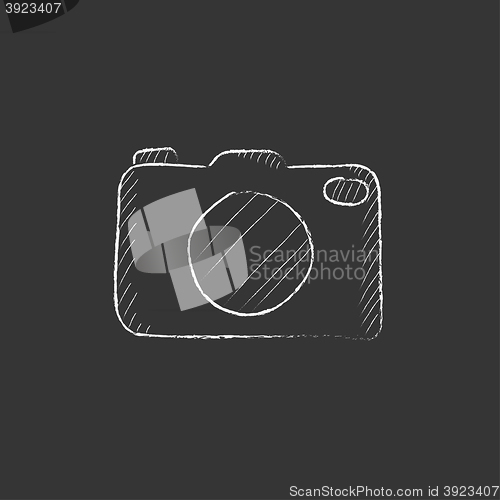 Image of Camera. Drawn in chalk icon.