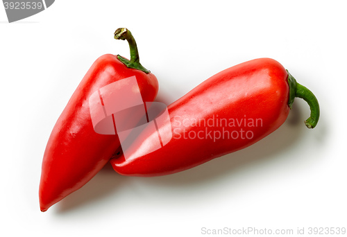 Image of two fresh sweet peppers