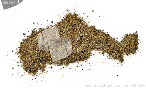 Image of heap of ground black pepper