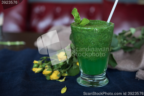 Image of Healthy organic green smoothie