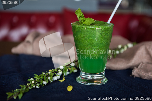 Image of Healthy organic green smoothie