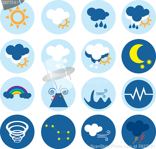 Image of Weather vector icons 