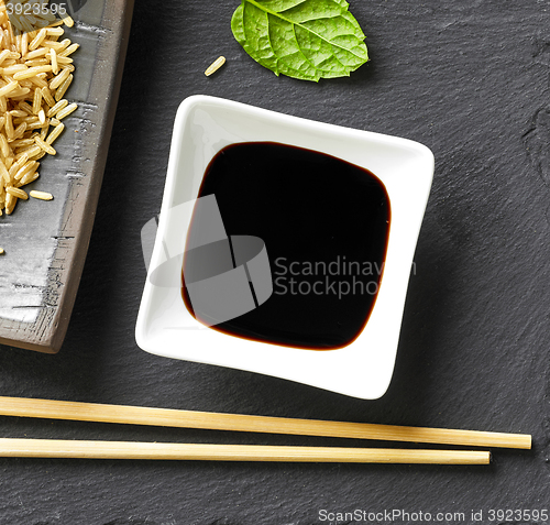 Image of bowl of soy sauce