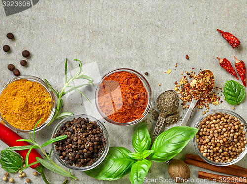 Image of various spices and herbs