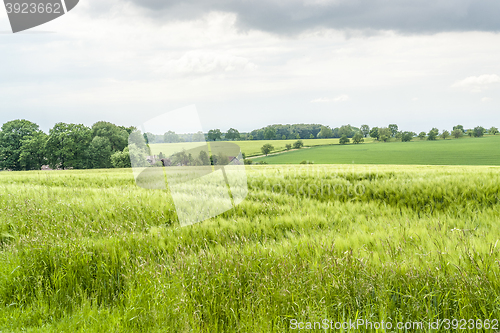 Image of stormy rural  springtime scenery