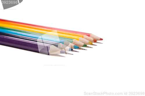 Image of Colour pencils isolated on white background 